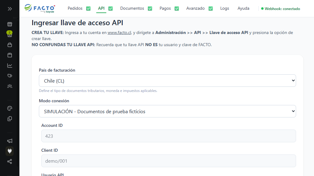 Conexión con API