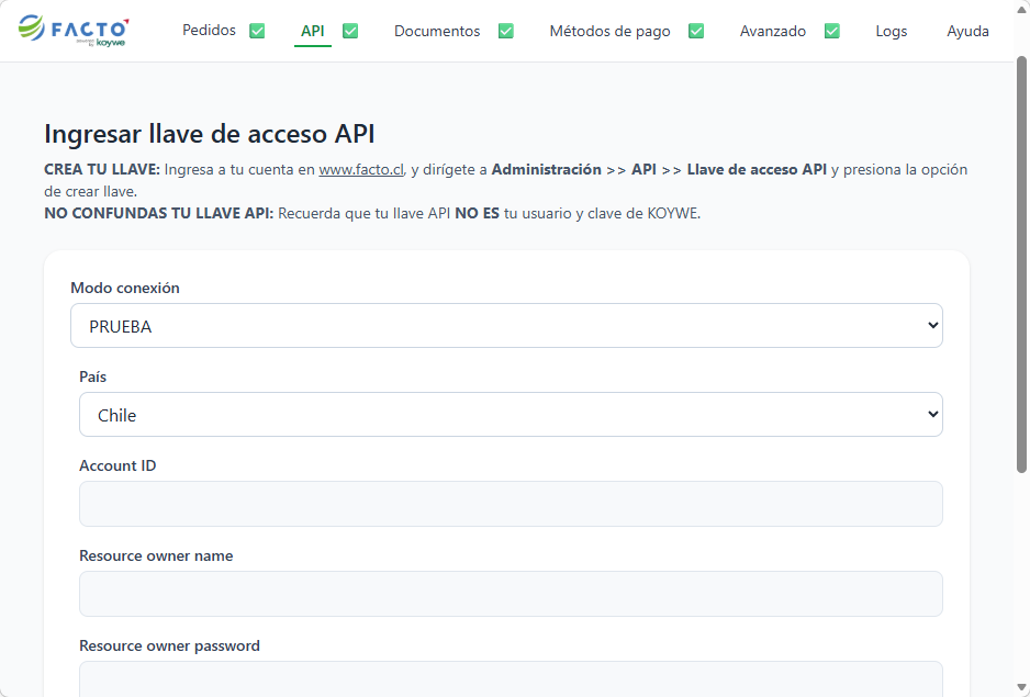 Conexión con API