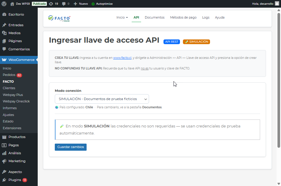 Conexión con API
