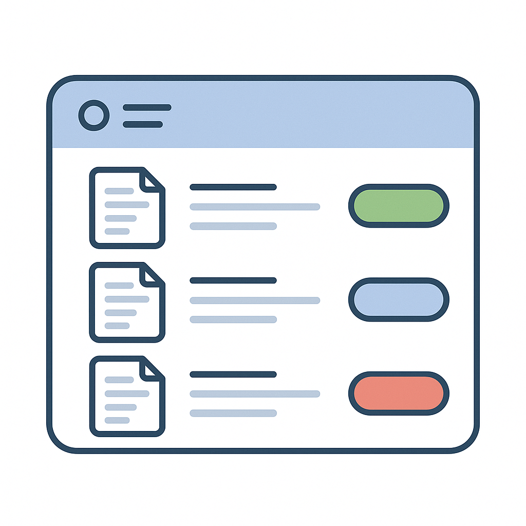 Panel de estados y cartera